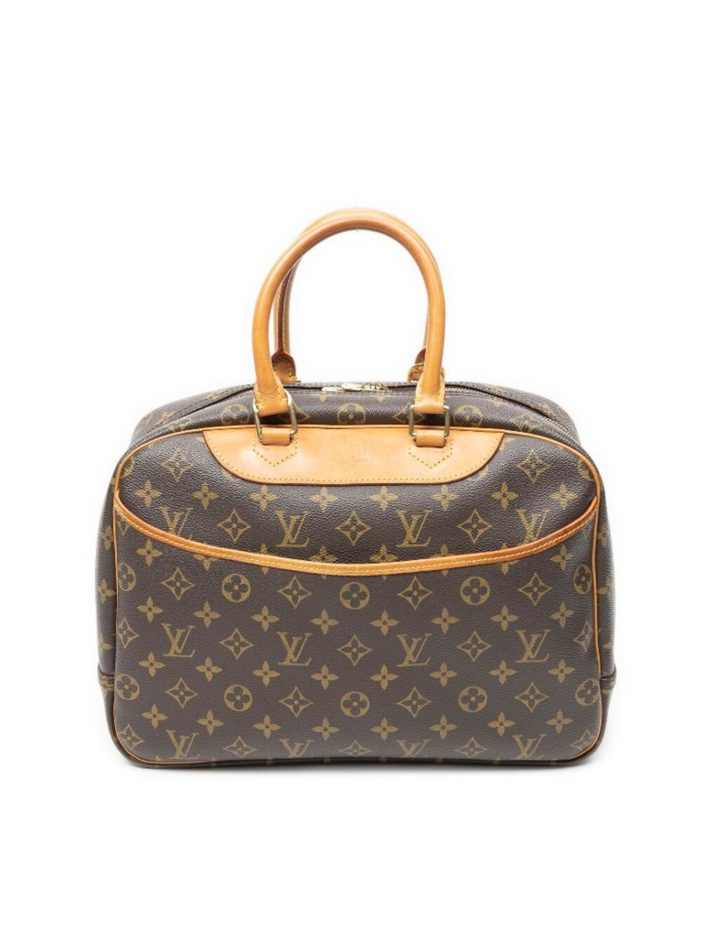 Louis Vuitton Deauville Brown Monogram Canvas Handbag